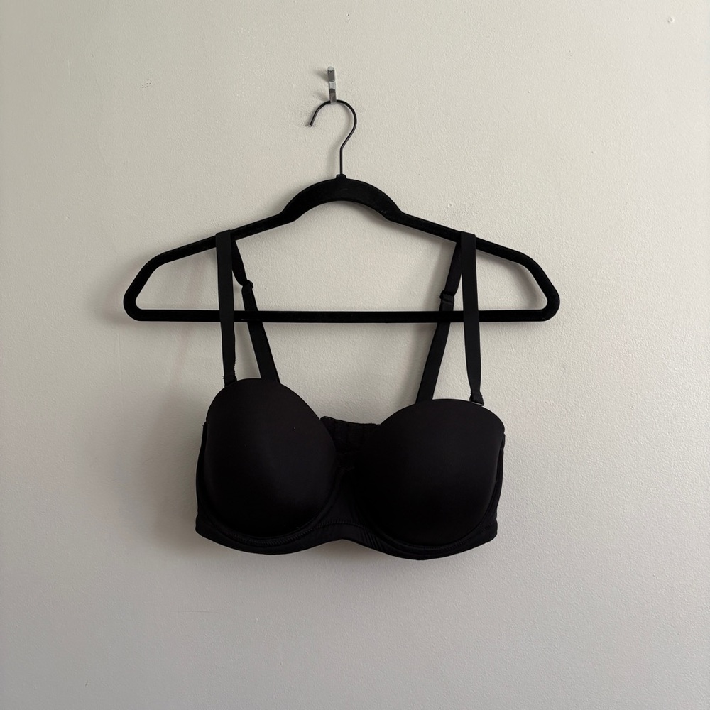 Wacoal 854119 Red Carpet Strapless Full Bust Black Underwire Bra Sz 34DD
